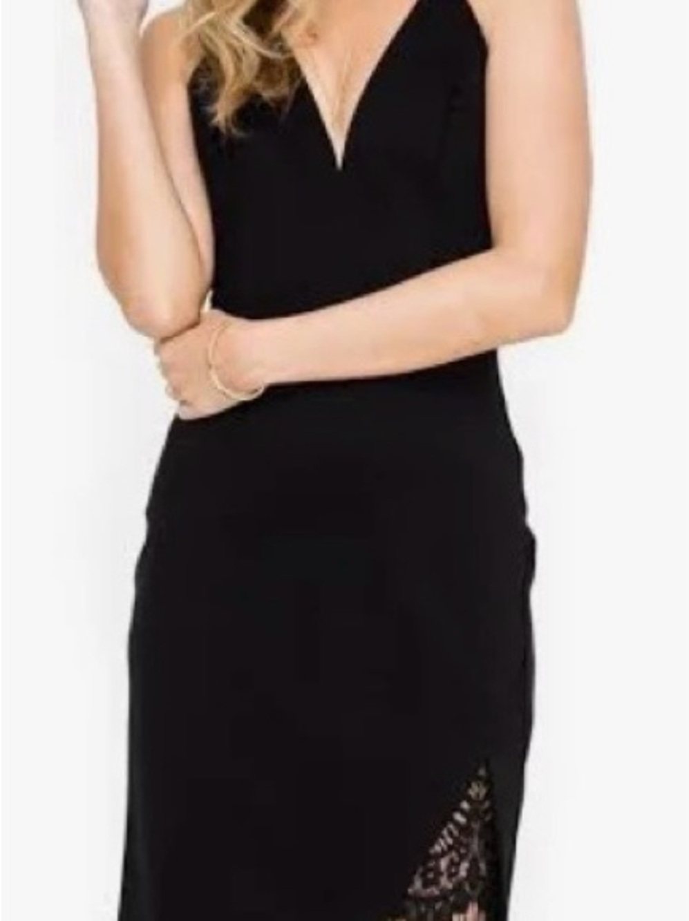 Astr Peeking Lace Dress